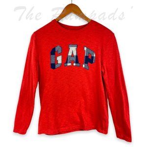 Gap Kids Red Long-sleeve Pattern Logo Shirt Size XXL (14-16)